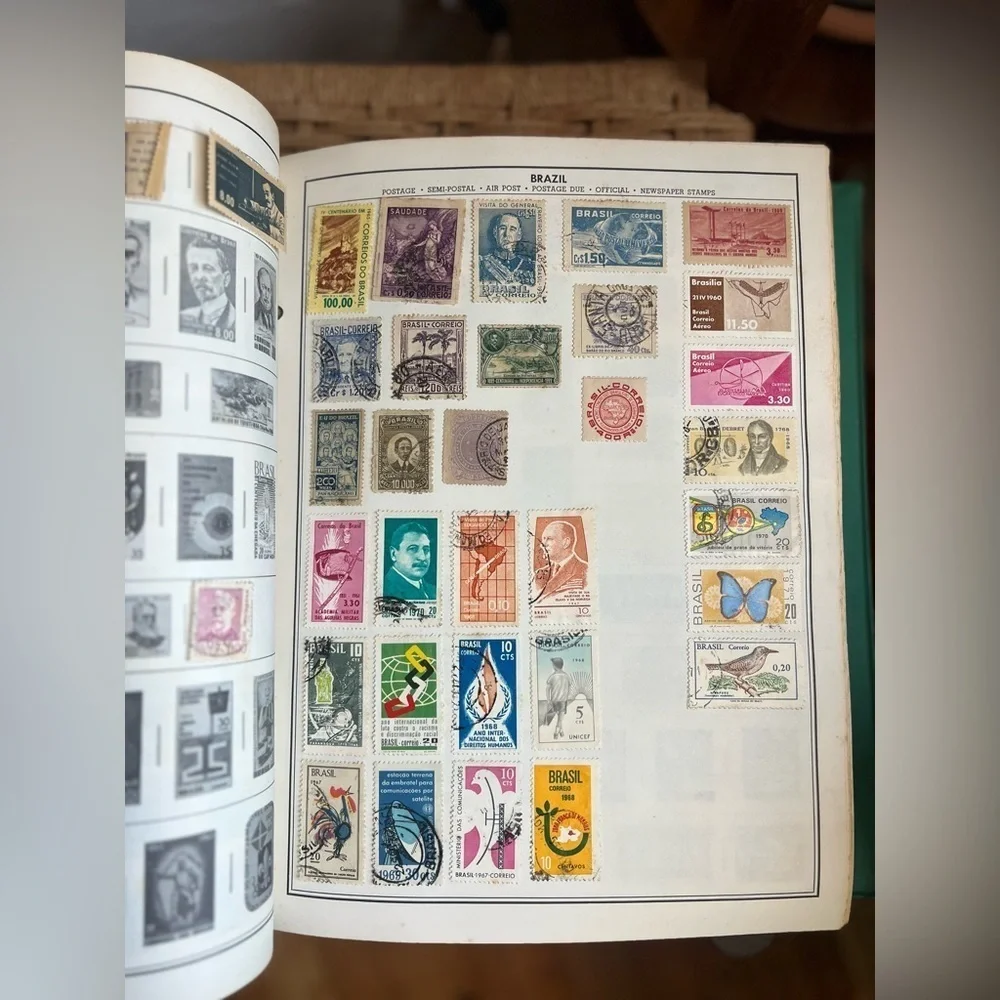 Rare Vintage H.E. Harris Senior Statesman World Stamp Album Collectible Stamps